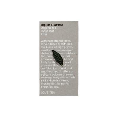 Love Tea Organic English Breakfast Tea Loose Leaf 100g